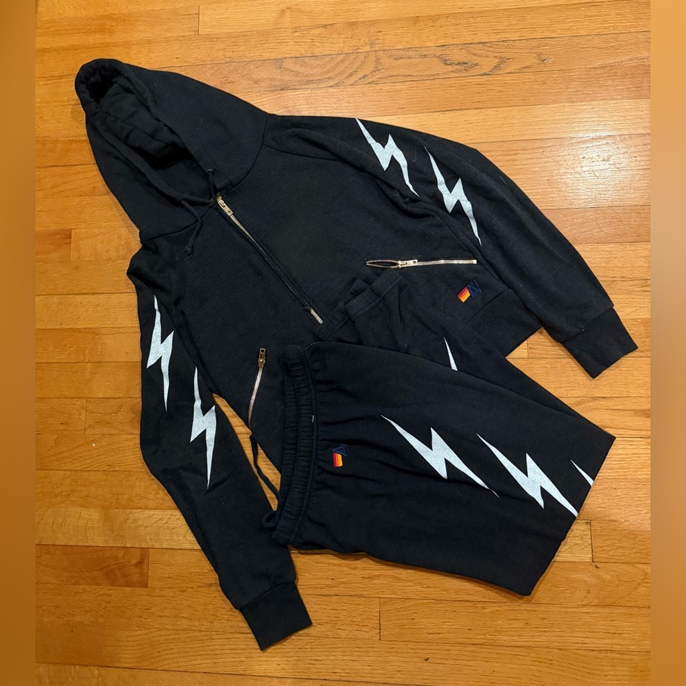Aviator Nation Black Bolt Matching Set - XS